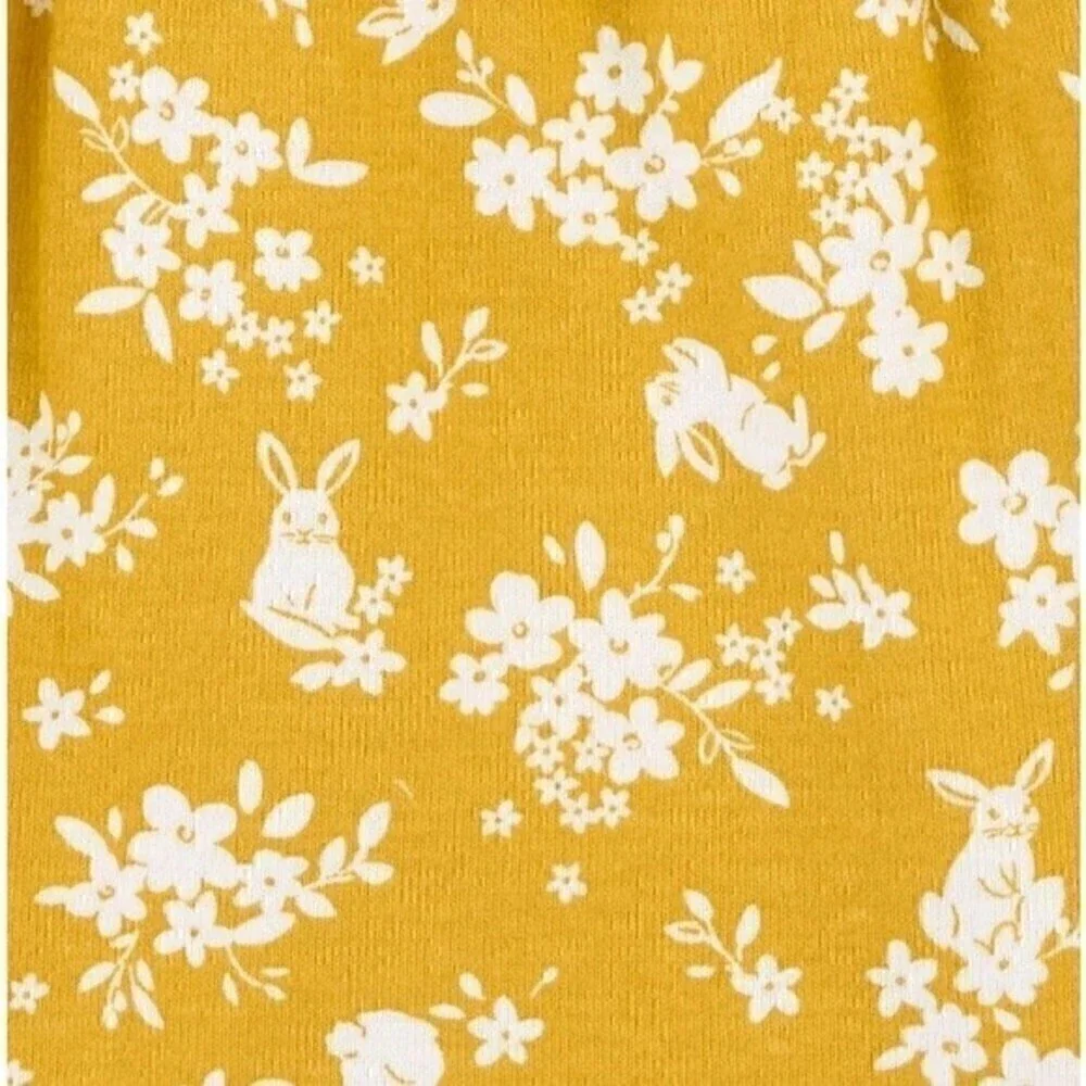 CARTER'S Floral Ruffle Bodysuit yellow size 24 months shirt onesie New